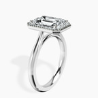 Platinum Harriet Halo 2mm Lab Diamond Ring standing product image one