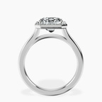 Platinum Harriet Halo 2mm Lab Diamond Ring side right image one