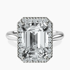 Platinum Harriet Halo 2mm Lab Diamond Ring front image