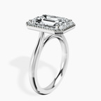 Platinum Harriet Halo 2mm Lab Diamond Ring standing product image one