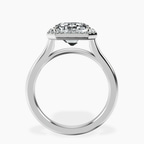 Platinum Harriet Halo 2mm Lab Diamond Ring side right image one