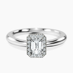 Platinum Harriet Halo 2mm Lab Diamond Ring front image