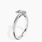 Platinum Harriet Halo 2mm Lab Diamond Ring standing product image one