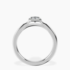 Platinum Harriet Halo 2mm Lab Diamond Ring side right image one