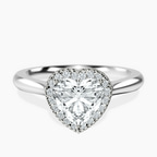 Platinum Harriet Halo 2mm Lab Diamond Ring front image