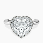 Platinum Harriet Halo 2mm Lab Diamond Ring front image