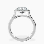 Platinum Harriet Halo 2mm Lab Diamond Ring side right image one