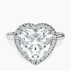 Platinum Harriet Halo 2mm Lab Diamond Ring front image