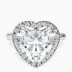 18kt White Gold Harriet Halo 2mm Lab Diamond Ring front image