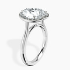 18kt White Gold Harriet Halo 2mm Lab Diamond Ring standing product image one
