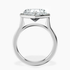 18kt White Gold Harriet Halo 2mm Lab Diamond Ring side right image one