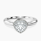 18kt White Gold Harriet Halo 2mm Lab Diamond Ring front image