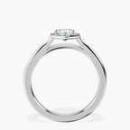 18kt White Gold Harriet Halo 2mm Lab Diamond Ring side right image one