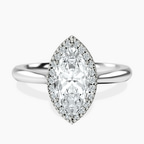 Platinum Harriet Halo 2mm Lab Diamond Ring front image
