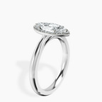 Platinum Harriet Halo 2mm Lab Diamond Ring standing product image one