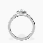 Platinum Harriet Halo 2mm Lab Diamond Ring side right image one
