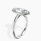 Platinum Harriet Halo 2mm Lab Diamond Ring standing product image one