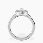 Platinum Harriet Halo 2mm Lab Diamond Ring side right image one