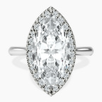 Platinum Harriet Halo 2mm Lab Diamond Ring front image