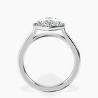 Platinum Harriet Halo 2mm Lab Diamond Ring side right image one