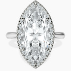 Platinum Harriet Halo 2mm Lab Diamond Ring front image
