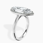 Platinum Harriet Halo 2mm Lab Diamond Ring standing product image one