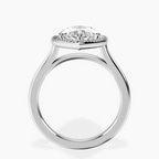 Platinum Harriet Halo 2mm Lab Diamond Ring side right image one