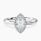 Platinum Harriet Halo 2mm Lab Diamond Ring front image