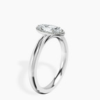 Platinum Harriet Halo 2mm Lab Diamond Ring standing product image one