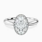Platinum Harriet Halo 2mm Lab Diamond Ring front image