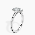 Platinum Harriet Halo 2mm Lab Diamond Ring standing product image one