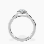 Platinum Harriet Halo 2mm Lab Diamond Ring side right image one