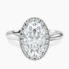 Platinum Harriet Halo 2mm Lab Diamond Ring front image