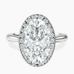 Platinum Harriet Halo 2mm Lab Diamond Ring front image