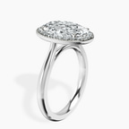 Platinum Harriet Halo 2mm Lab Diamond Ring standing product image one
