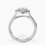 Platinum Harriet Halo 2mm Lab Diamond Ring side right image one