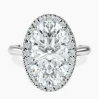 Platinum Harriet Halo 2mm Lab Diamond Ring front image