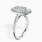 Platinum Harriet Halo 2mm Lab Diamond Ring standing product image one