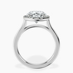 Platinum Harriet Halo 2mm Lab Diamond Ring side right image one