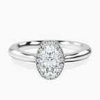 18kt White Gold Harriet Halo 2mm Lab Diamond Ring front image