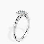 18kt White Gold Harriet Halo 2mm Lab Diamond Ring standing product image one