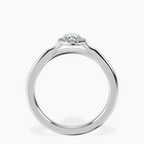18kt White Gold Harriet Halo 2mm Lab Diamond Ring side right image one