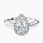Platinum Harriet Halo 2mm Lab Diamond Ring front image