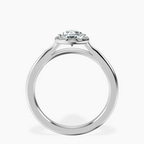 Platinum Harriet Halo 2mm Lab Diamond Ring side right image one