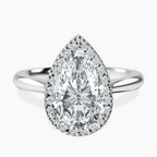 Platinum Harriet Halo 2mm Lab Diamond Ring front image