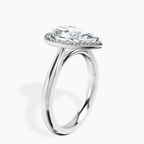 Platinum Harriet Halo 2mm Lab Diamond Ring standing product image one