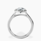 Platinum Harriet Halo 2mm Lab Diamond Ring side right image one