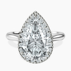 Platinum Harriet Halo 2mm Lab Diamond Ring front image