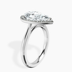 Platinum Harriet Halo 2mm Lab Diamond Ring standing product image one