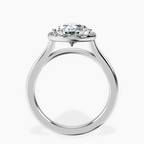 Platinum Harriet Halo 2mm Lab Diamond Ring side right image one